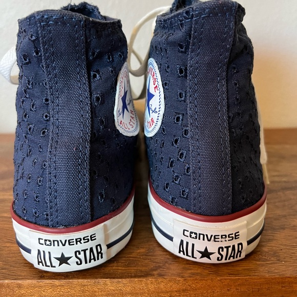Rare Navy eyelet print Converse 7 1/2 - Picture 10 of 12